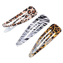 3 Pieces Fashionable Leopard Pattern Snap Hair Barrettes  Teens Hairpin Styling