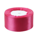 40mm 25 Yards Satin Ribbon Wedding Craft DIY Decorations Accessory Hot Pink