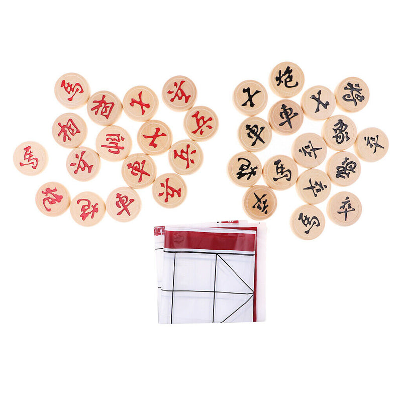 Chinese Chess Chessman Pieces Set Family Game Traditional Chess Game Set