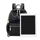 Women Large Capacity Backpack Preppy Nylon Solid Shoulder Travel Schoolbags