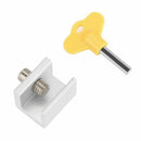 4 Sets Adjustable Sliding Window Locks Stop Aluminum + plastic Door Frame S