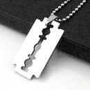 Personalized punk style blade tag trendy men's shaver pendant  M8N V8Z7