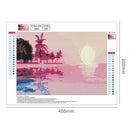 5D DIY Full Drill Diamond Painting Sunset Sea Cross Stitch Embroidery Kits