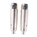 3 Pin XLR Female Socket To Female RCA Phono Socket Mic Mixer Audio Adapter