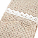 24pcs Country Wedding Table Silverware Holder Natural Burlap Cutlery Pocket