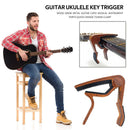 Wood Grain Metal Guitar Capo  Quick Change Tuning Clamp Musical Instrument Parts