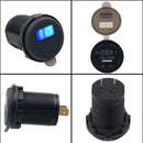 12V USB Car Mobile Phone Charger Car LED Display Voltmeter Two In One