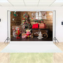 Christmas Backdrop Cloth Family Scene Fabric Festival Party Household Decor A