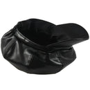 Hat Beret Unisex PU Leather Cap Black Fashion T6U3