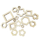 100Pcs Bulk Unfinished Wood Shapes Disc Wood Pieces Wooden Cutouts Ornaments for
