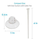 20 Pack Suction Cups with Pieces Adjustable Zip Ties for Aquarium Fish Tank S3W5