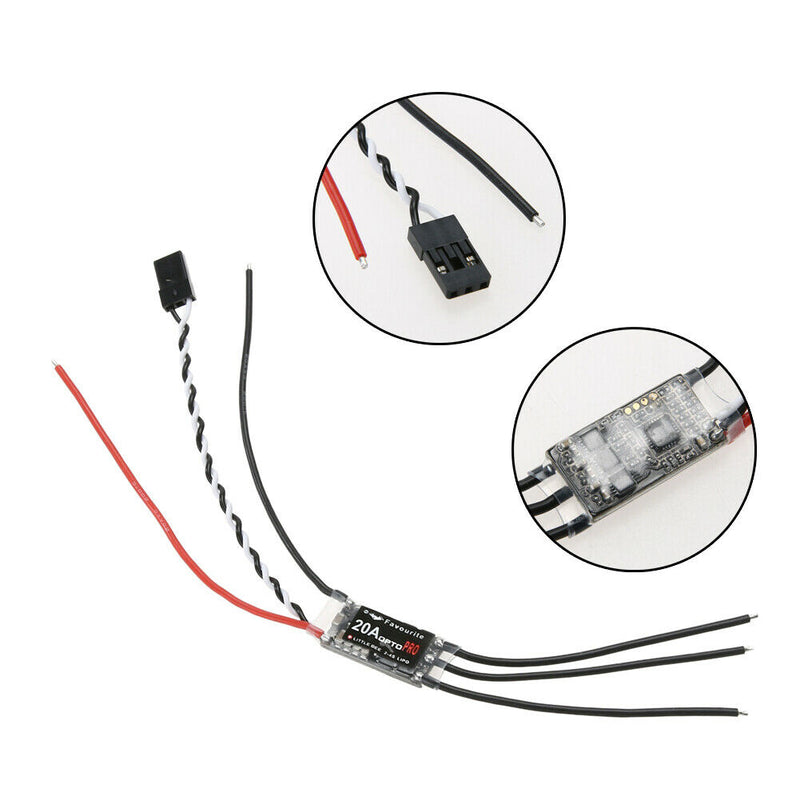 Little Bee Mini 20A 2-4S LiPo Battery OPTO PRO ESC Brushless For QAV250 Parts
