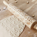 Dog Bone Engraved Embossing Wood Rolling Pin for DIY Baking Cookies Noodle