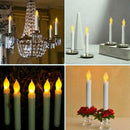 12X LED Flameless Taper Candles Realistic Battery Operated Lights for XMA WLS
