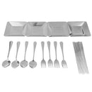 17Pcs Portable Stainless Steel Utensils Tableware Set, for Camping Hiking Home