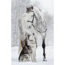 5D DIY Full Drill Diamond Painting Horse Wolf Cross Stitch Embroidery Craft