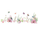 Flowers Background Wall Stickers Removable Creative Self-Adhesive Watercolo