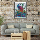 5D DIY Special Shaped Diamond Painting Peafowl Cross Stitch Kit Home Decor