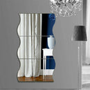 1Set Mirror Wall Stickers Home Decoration DIY Art Wave Mirror Wall Stickers New