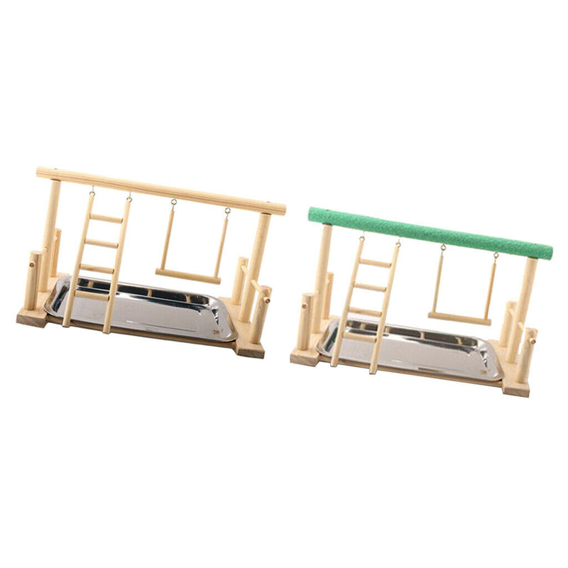 2pcs Portable Bird Play Stand Parrot Playground Playgym