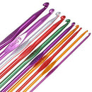 Aluminum Crochet Hooks Needles Knit 22pcs Set Weave Craft Yarn Multi Color Delux