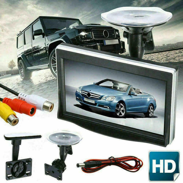 5 inch TFT LCD HD Screen Monitor For Car Rear Reverse Rearview 12V Backup C R4H8