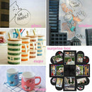10X Metallic Paint Pen Marker Glass Painting Ceramic Porcelain Rock Wood Kit