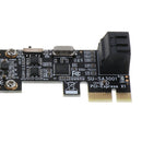PCI-E to 2 Ports SATA 3.0 PCIE SATA 3.0 SSD Expansion Card PCI-E Adapter Black