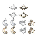 30pcs Mixed Moon Stars Charms Acrylic Pendant DIY Jewelry Findings Gifts