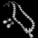 Necklace and earrings Rhinestone Butterflies Decorative accessory for weddi
