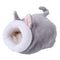 Pet Sleeping House Warm Hamster Puppy Kitten Bed Soft Nest Kennel (Grey)
