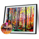 Landscape 5D DIY Full Round Drill Diamond Painting Rhinestone Art (Woods)