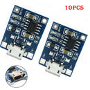 10Pcs 1A5V TP4056 Lithium Battery Charging Module USB Board Electronic Component