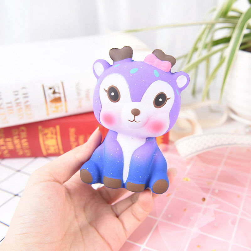 1pc stress relief toys galaxy cartoon deer scented slow rising cute animal toy3c