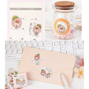 45pcs/box Strawberry Head Girl Stationery Stickers DIY Diary Album Gift Label-OZ
