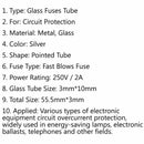 200Pcs Glass Fuse Tube Axial With Lead Wire Fast Blows Fuse 3x10mm 250V/2A