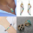 24 Colors 6mm Decorative Hand Briolette Faceted Rondelle Crystal Glass Bead N4F2
