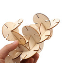 50pcs/set Windmill Pattern DIY Wooden Easter Hanging Pendant Home Decor Ornament