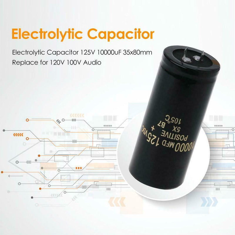 Electrolytic Capacitor 125V 10000uF 35x80mm Replace for 120V 100V Audio A