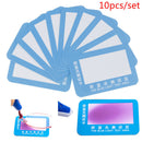 10Pcs/set Anti Blue Light Purple Test Card For Glasses Reusable Polarized Test3C