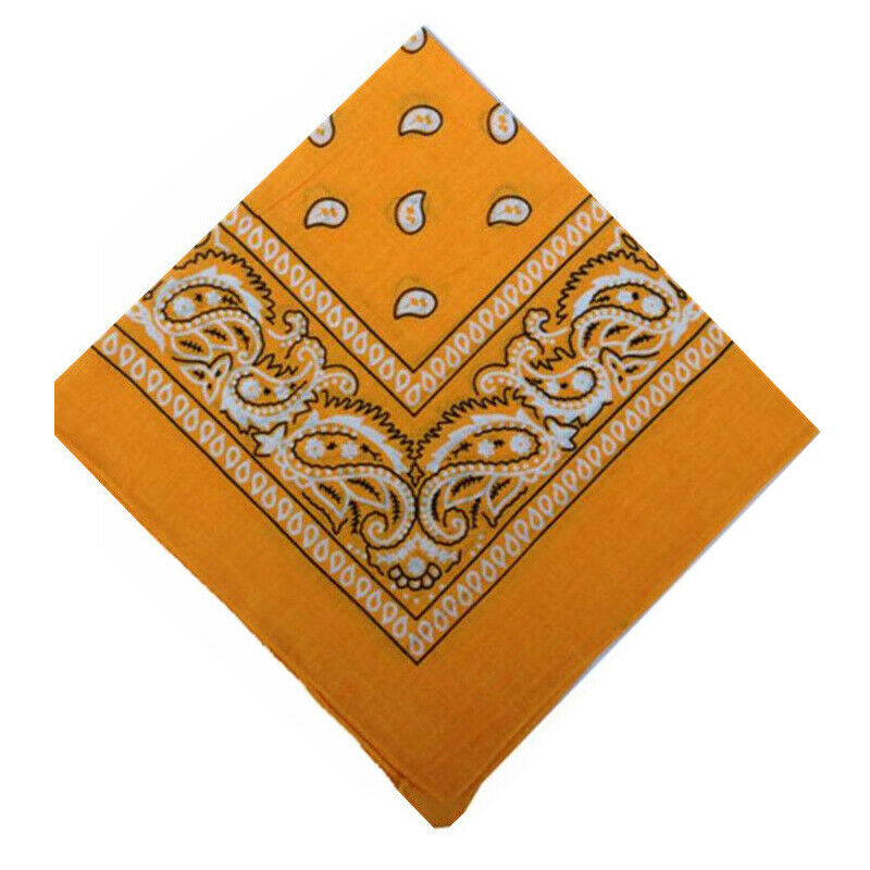 Polyester-cotton Bandana Hairwrap Headband Double Sided Head Wrap Scarf Pai W2D3