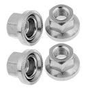 Set of 4 Stainless Steel Bicycle Rear Wheel Hub Flange Axle Nut 9mm