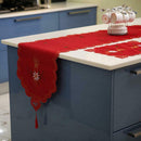 European Style Embroider Runner Christmas Cloth Decoration Hollow Table Table