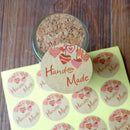 120pcs Round Hand Made Kraft Paper Seal Stickers DIY Gifts Baking Decor label  Z