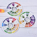 Professional Tattoo Nail Pigment 12 Color Wheel Paper Card Three-tier Desi_