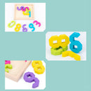 Wooden Number Blocks Puzzle Toys Preschool Stacking Blocks for 1-3 Years Old