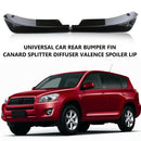 1 Pair Universal Car Rear Bumper Lip Spoiler Splitter Diffuser Gloss Black A