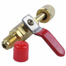 R134a R410a Brass Shut Valve For A/C Charging Hoses HVAC 1/4inch Cooling tu
