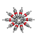 Tyre Valve Core 10 pcs With Remover Tool for Schrader Car Bike Motorcycle W