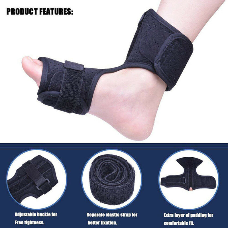 Foot Drop Ankle Brace Night Splint Orthotics Stretching Injury Brace Soft Wrap